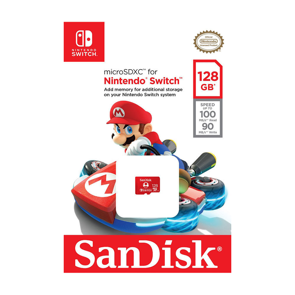 Cartão Memória Sandisk, MicroSdxc, Nintendo Switch | 128GB