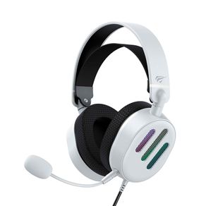 Headset Gamer HAVIT H2038U, RGB, Driver 50mm, USB | Branco/Preto GO - 285087 Headset Gamer HAVIT H2038U, RGB, Driver 50mm, USB | Branco/Preto GO - 285087