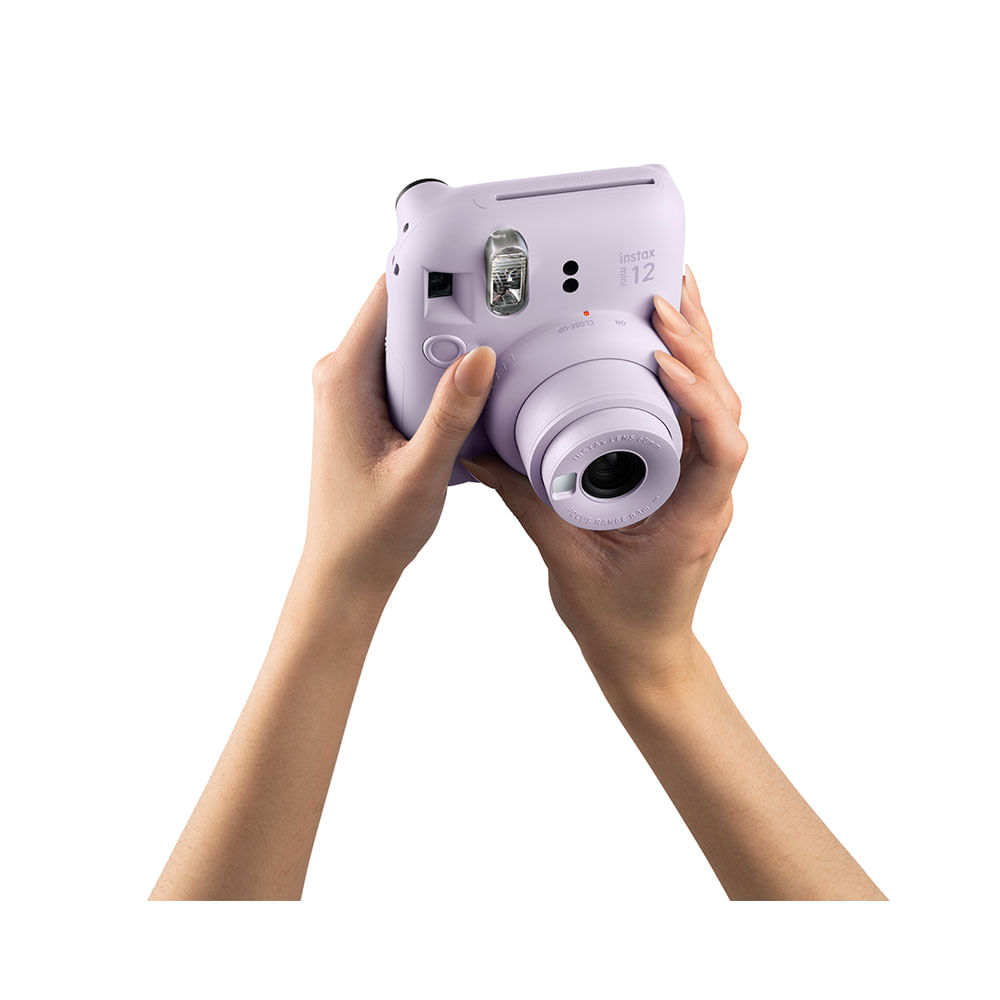 Kit Câmera Instax Mini 12 com pack 10 fotos Spray Art e Bolsa