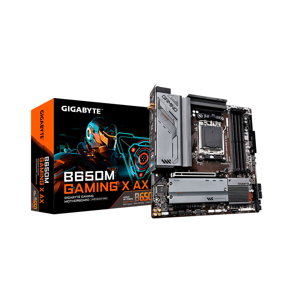 Placa Mãe Gigabyte B650M Gaming X AX, AMD AM5, Micro ATX | DDR5