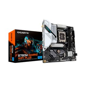 Placa Mãe Gigabyte B760M GAMING WIFI PLUS, LGA 1700, ATX, Wi-Fi | DDR5 GO - 801537 Placa Mãe Gigabyte B760M GAMING WIFI PLUS, LGA 1700, ATX, Wi-Fi | DDR5 GO - 801537