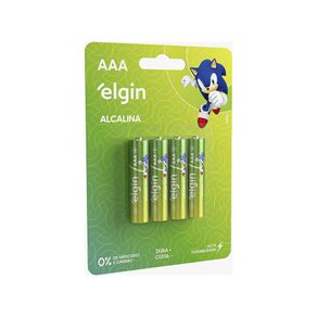 Pilha Elgin Alcalina LR3 AAA C/4 GO - 26518