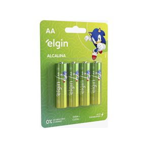 Pilha Elgin Alcalina LR6 AA C/4 GO - 26517