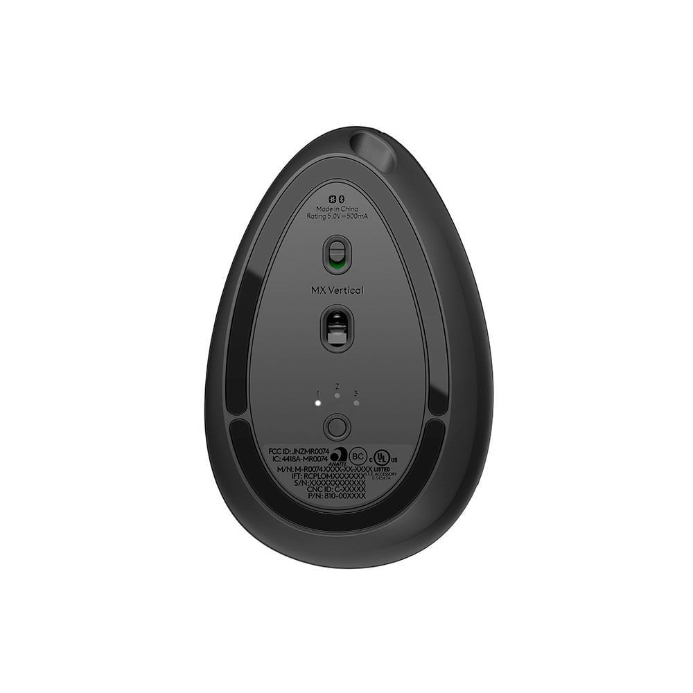 Mouse Logitech MX Vertical, ergonômico avançado, recarregável