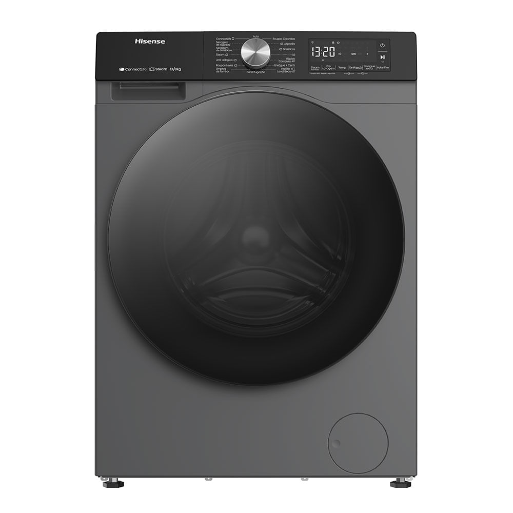 Lava e Seca Hisense Steam, 13 Kg, com 13 Programas de Lavagem