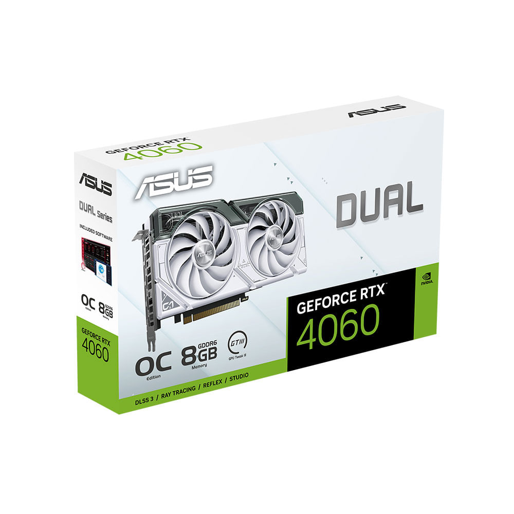 Placa de Vídeo ASUS Dual GeForce RTX 4060 OC Edition, 8GB, 128