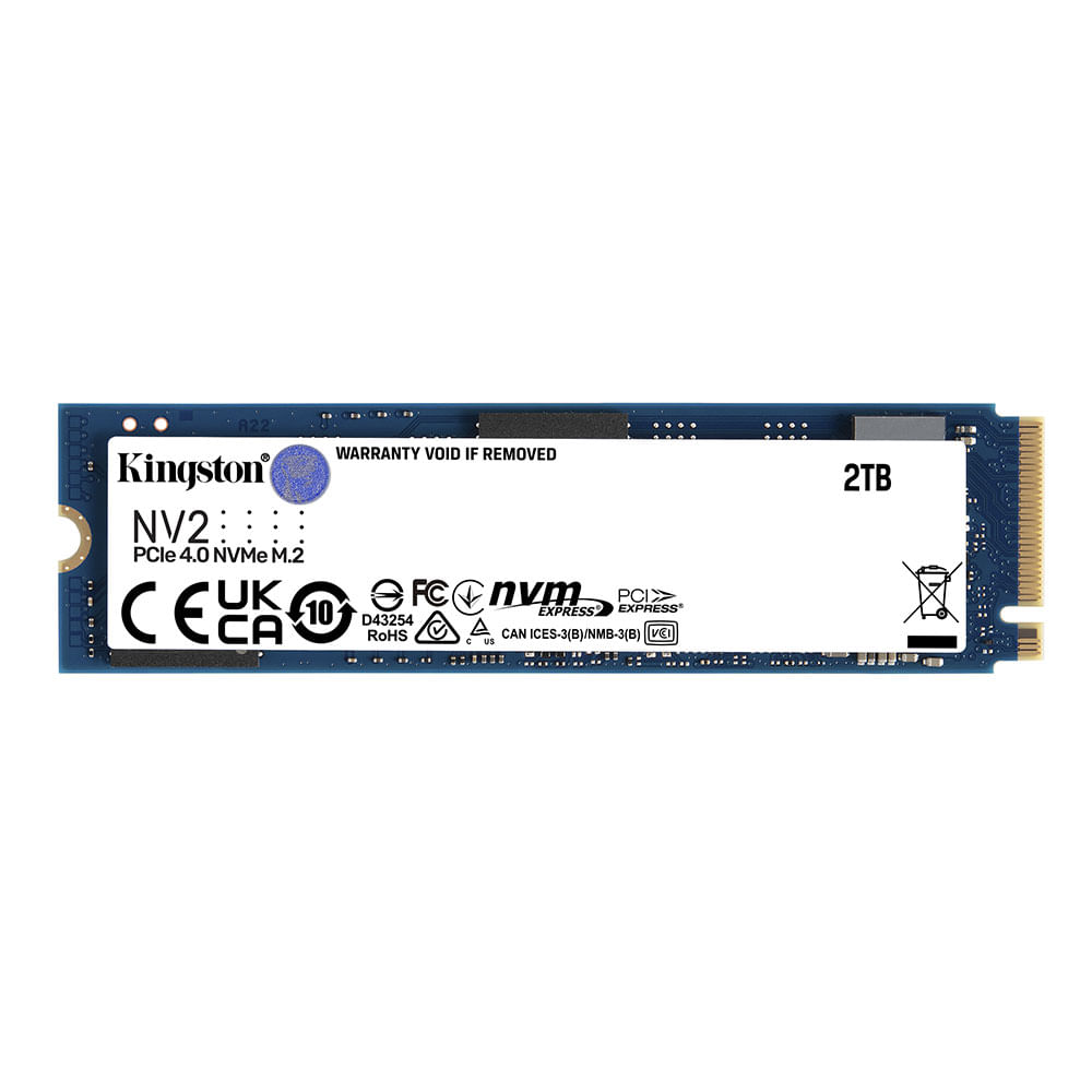 SSD Kingston NV2, M.2 2280 PCIe, NVMe, Leitura: 3500 MB/s e