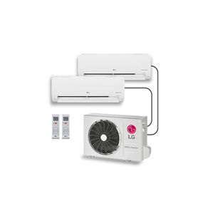 Ar Condicionado LG DUAL Inverter Voice BI-SPLIT +AI, 16.000 (9.000+9.000) BTUs, Frio, S32Q16SA181, Branco | 220V GO - 281830