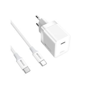 Carregador de Parede Hrebos Premium, 25W, USB-C, com Cabo - CRG-500C | Branco DF - 284077 Carregador de Parede Hrebos Premium, 25W, USB-C, com Cabo - CRG-500C | Branco DF - 284077