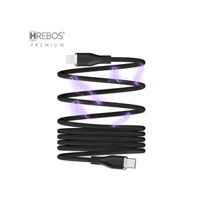 Cabo Auxiliar Hrebos USB-C para LIGHTNING, Curl Flow Cabo Magnético - CB-601I | Preto DF - 284066 Cabo Auxiliar Hrebos USB-C para LIGHTNING, Curl Flow Cabo Magnético - CB-601I | Preto DF - 284066