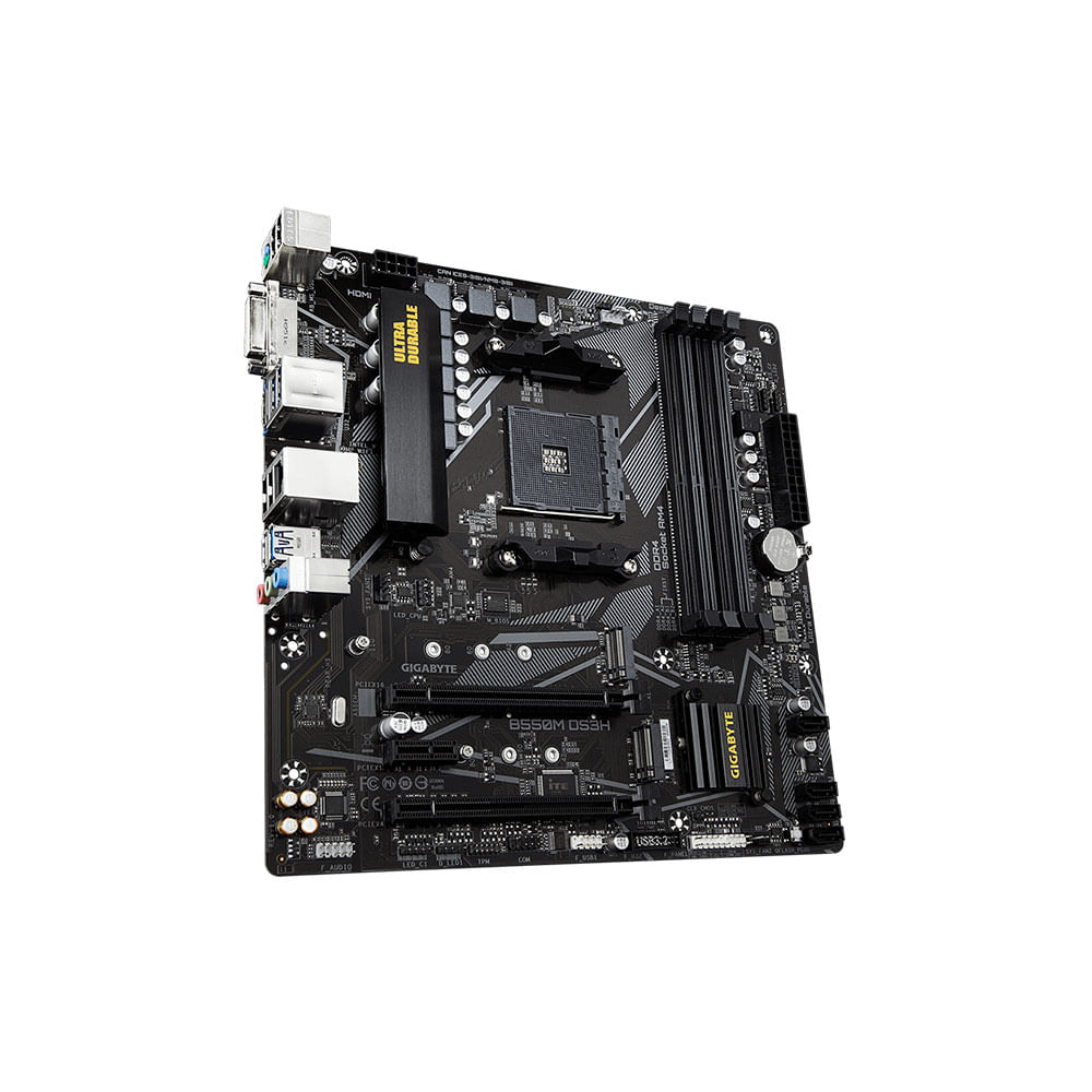 Placa Mãe Gigabyte B550M DS3H, AMD AM4, Micro ATX DDR4 801463
