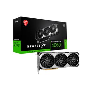 Placa de Vídeo MSI RTX 4060 Ti VENTUS 3X 8G OC NVIDIA GeForce, 8 GB GDDR6, DLSS, Ray Tracing DF - 801593