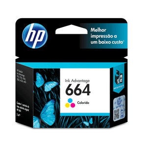 Cartucho HP 664 STD F6V28AB | Colorido GO - 233045 Cartucho HP 664 STD F6V28AB | Colorido GO - 233045