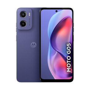 Smartphone Motorola G05 XT2523-2, 128GB, 12GB (4GB RAM +8GB RAM Boost), Android 15, Processador Helio G81 Extreme, Câmera Frontal 8MP, Violeta DF - 279330
