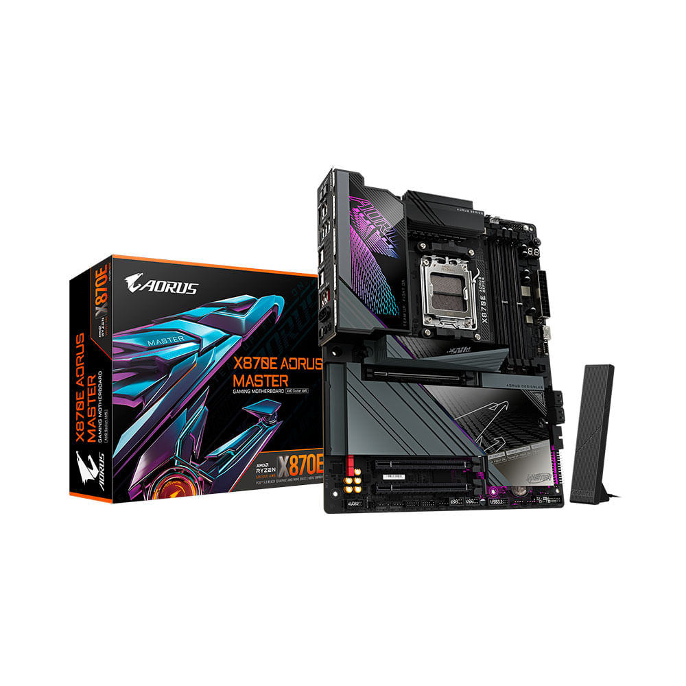 T*m様 GIGABYTE X870E AORUS MASTER AM5 ジャン Placa Mae Gigabyte X870E AORUS MASTER, AMD AM5, ATX, Chipset AMD