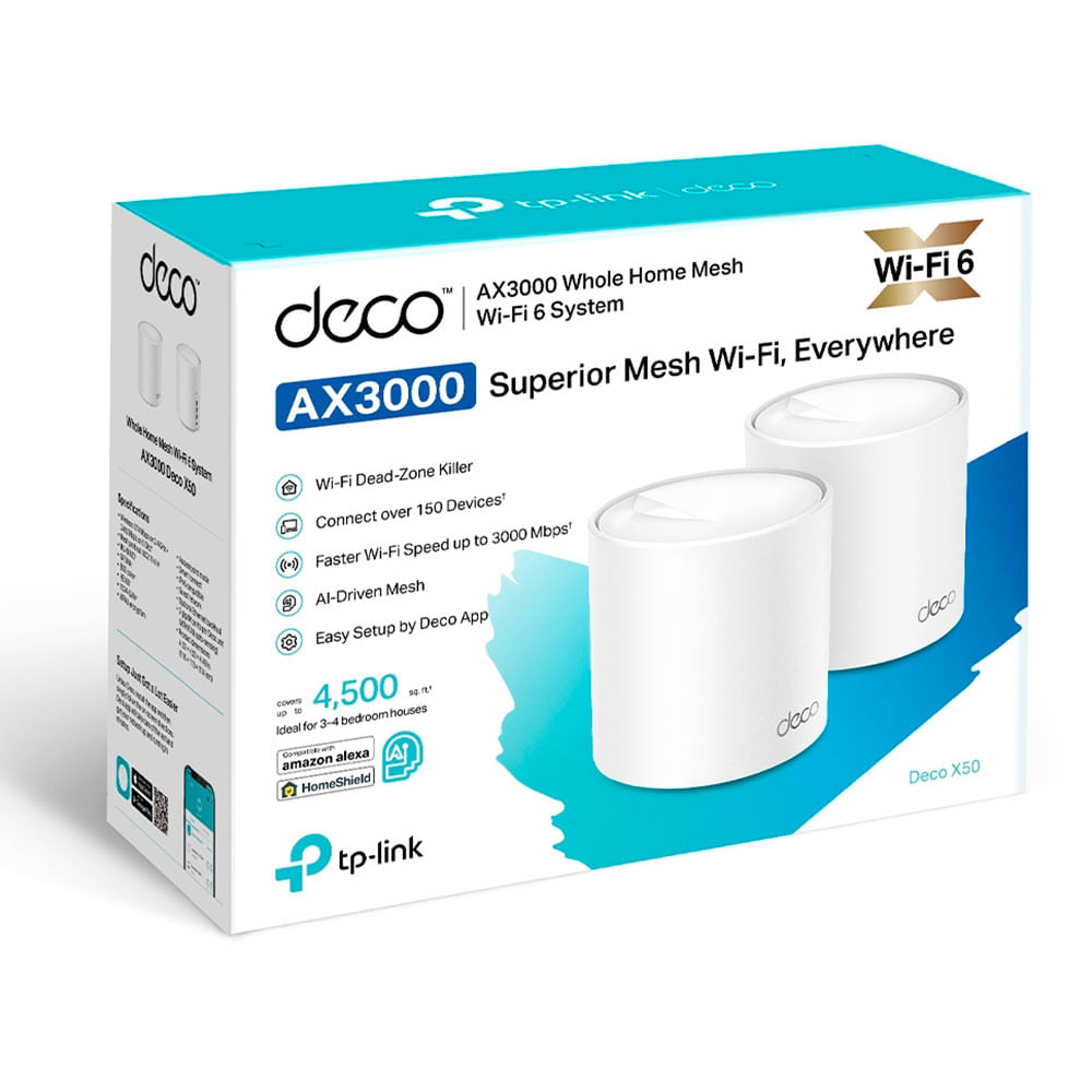 Tp-link Deco X50 ２台１組 Roteador Wi-Fi Mesh TP-Link Deco X50 Gigabit Dual-Band | AX3000