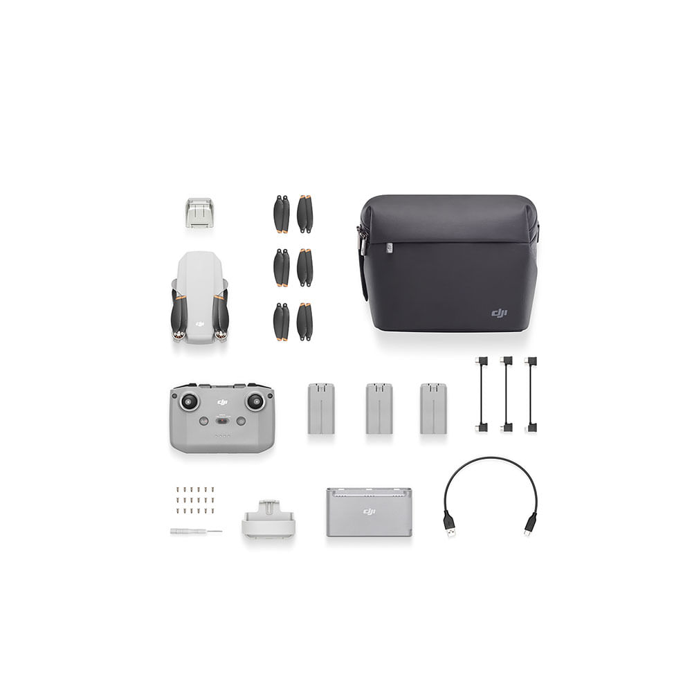 Drone DJI Mini 4K Fly More RC-N1 (sem tela) Combo, 3 Bateria, 4K