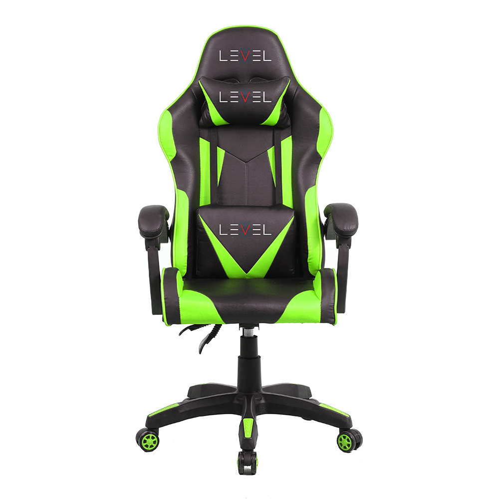 Cadeira Gamer Level LV-C01DN | Preto/Verde - Fujioka Distribuidor