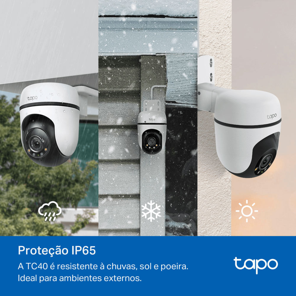 Câmera de Segurança TP-LINK Tapo TC40(BR) Externa, 360º FHD, 512G