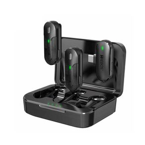 Microfone de Lapela Hrebos, Clip Voice S Pro Duplo, 70 mAh, USB-C - IF-209 Preto DF - 284102