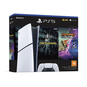 Console Sony PlayStation 5 Slim Digital + Returnal e Ratchet & Clank | Branco/ Preto GO - 223150