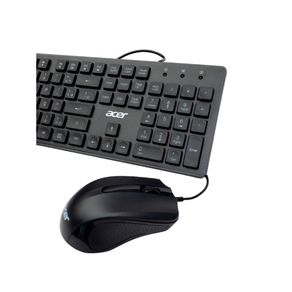 Combo Com FIO Teclado e Mouse ACER OCC300 Gen2, Teclado numérico, Teclas multimidias, Mouse Sensor óptico com 12k de DPI. Preto GO - 582995
