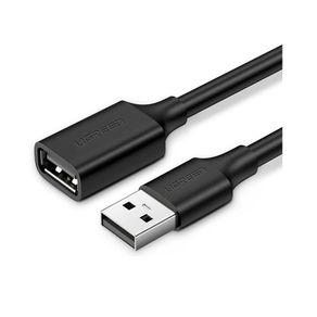 Extensor Ugreen US103, Macho/Fêmea 1.5M, USB 2.0 com taxa de transferência de 480Mbps, Conectores Banhados a Níquel | Preto DF - 582997