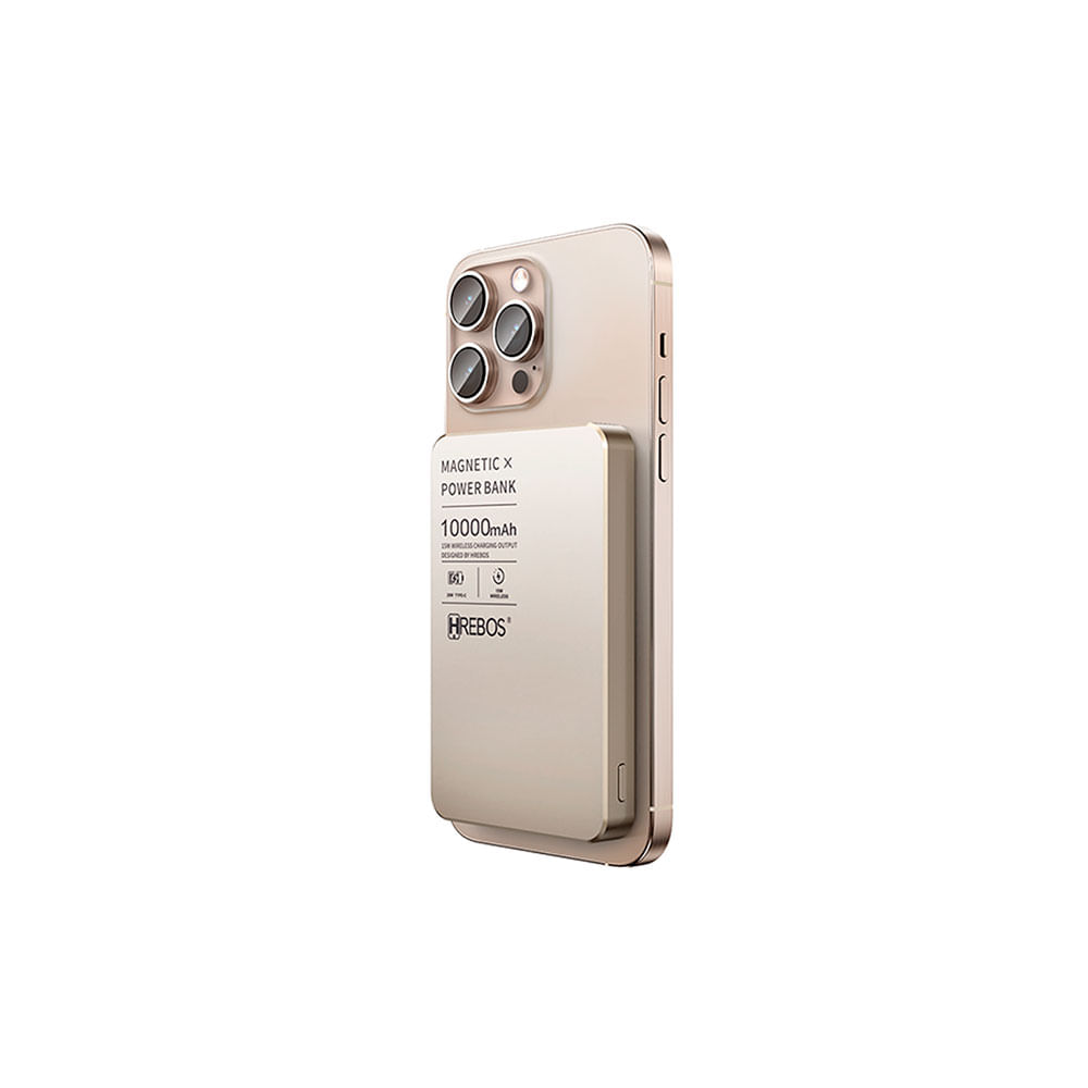 Carregador Portátil Hrebos Power Bank PB-909, 10.000Ah, Entradas