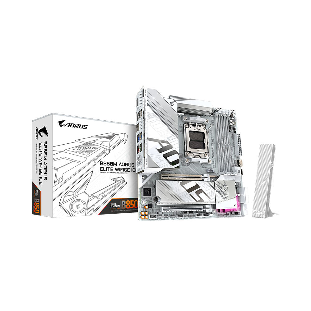 Placa Mãe Gigabyte B850M Aorus Elite WiFi, PCIe 5.0 x16, AM5
