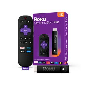 Roku Streaming Stick Plus 2025  Dispositivo para TV 4K UHD com Controle por Voz, Wi-Fi de Banda Dupla, compatível com Alexa, Google Assistente e Siri DF - 288006