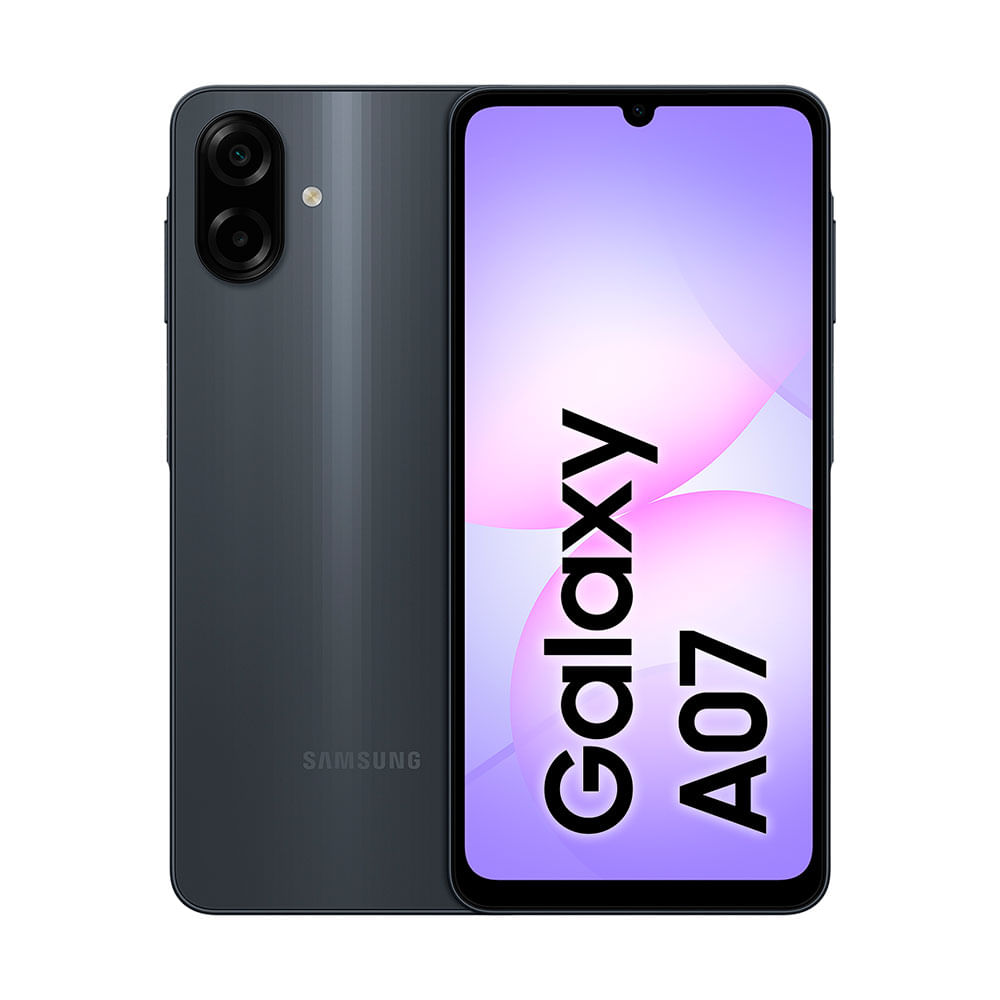Samsung Galaxy A07 ブラック 4GB+128GB Samsung Galaxy A07, 128GB, 4GB RAM + RAM Plus até 4GB, Câmera