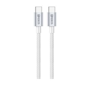 Cabo Turbo Hrebos MIDNIGHT, 100W, USB-A x Lightning - CB-362C Branco DF - 283265
