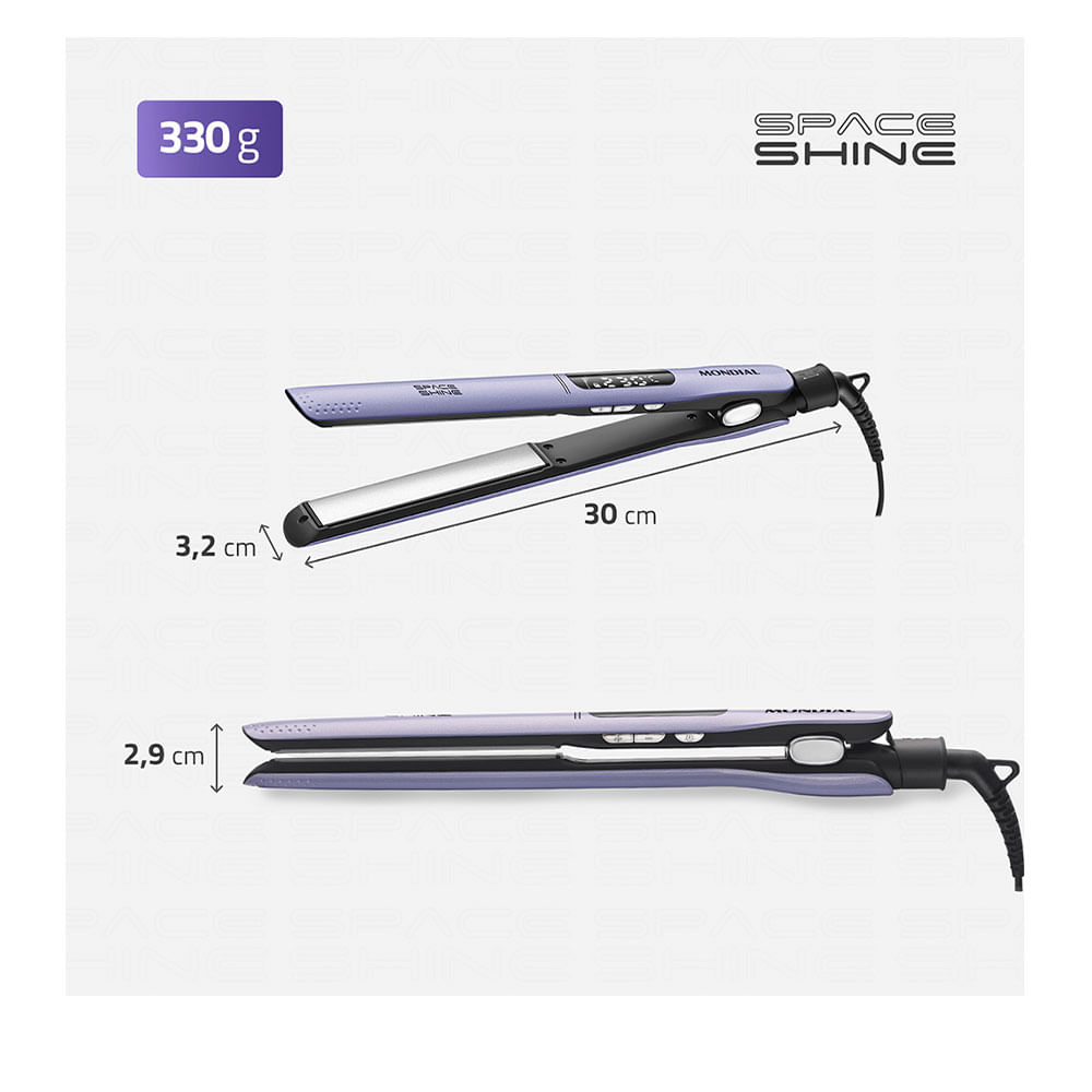 Prancha Alisadora Mondial, 50W - P-26 Bivolt Lilas - Fujioka