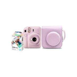 Kit Câmera Instax Mini 12 com pack 10 fotos Mermaid Tail e Bolsa Lilas GO - 227268 Kit Câmera Instax Mini 12 com pack 10 fotos Mermaid Tail e Bolsa Lilas GO - 227268
