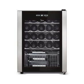 Adega MIDEA 24 Garrafas, Preta, WBB241 | 127V DF - 199109 Adega MIDEA 24 Garrafas, Preta, WBB241 | 127V DF - 199109