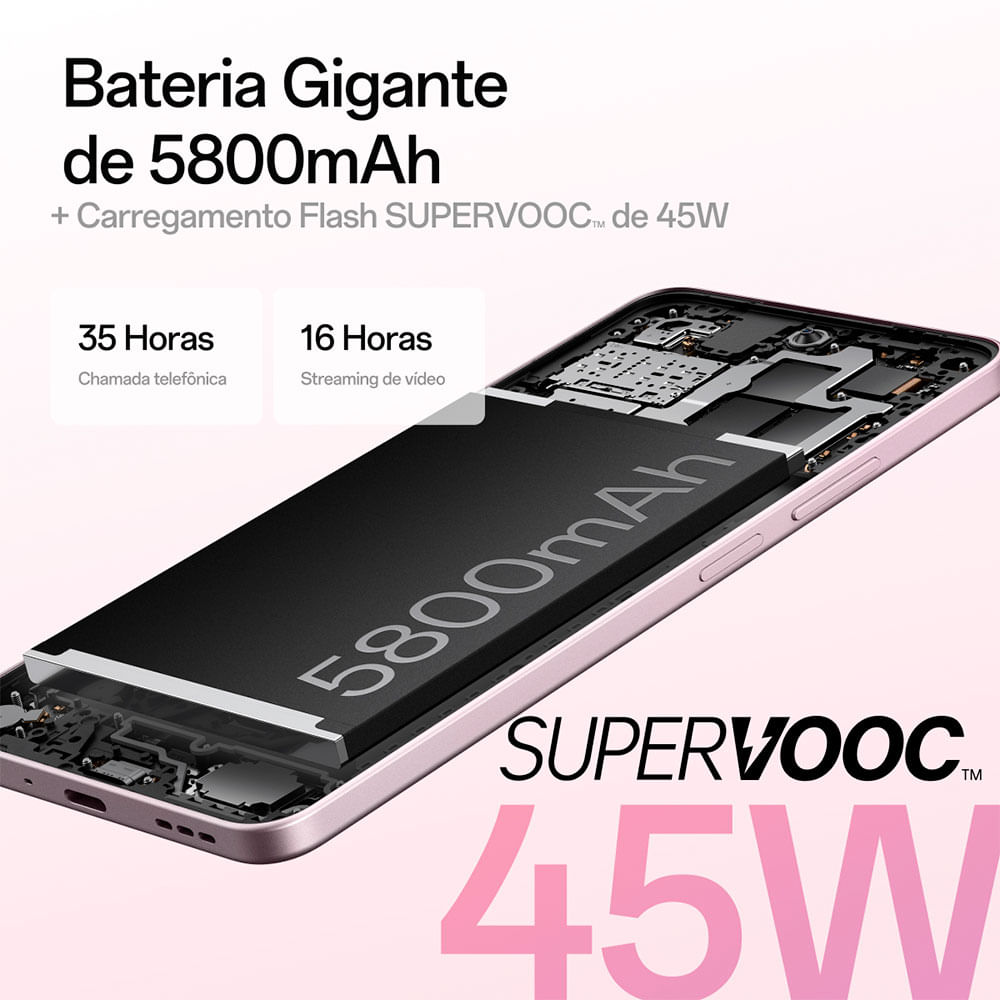 Smartphone OPPO A5 Pro 5G, 256GB, 16GB de RAM (8GB + 8GB Expansão