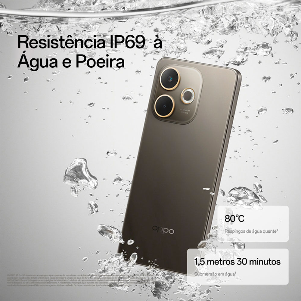Smartphone OPPO A5 Pro 5G, 256GB, 16GB de RAM (8GB + 8GB Expansão