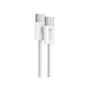 Cabo Pure Charge CB-385c, USB-C para USB-C, 27W Nylon Trançado Alta Velocidade Branco DF - 284142 Cabo Pure Charge CB-385c, USB-C para USB-C, 27W Nylon Trançado Alta Velocidade Branco DF - 284142