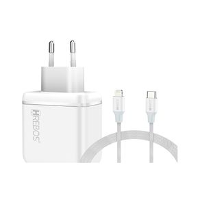 Carregador Premium Hrebos CRG-504i , Saídas USB-C e USB , Potência de 65W , Recarga Ultrarrápida e Segura DF - 284128