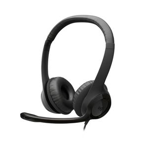 Headset Logitech H390, Drivers 30 mm, com microfone de redução de ruídos Preto DF - 285198 Headset Logitech H390, Drivers 30 mm, com microfone de redução de ruídos Preto DF - 285198