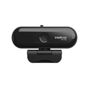 Webcam Intelbras HD WCI 720p com microfone estéreo, foco fixo e conexão USB Preto DF - 583050