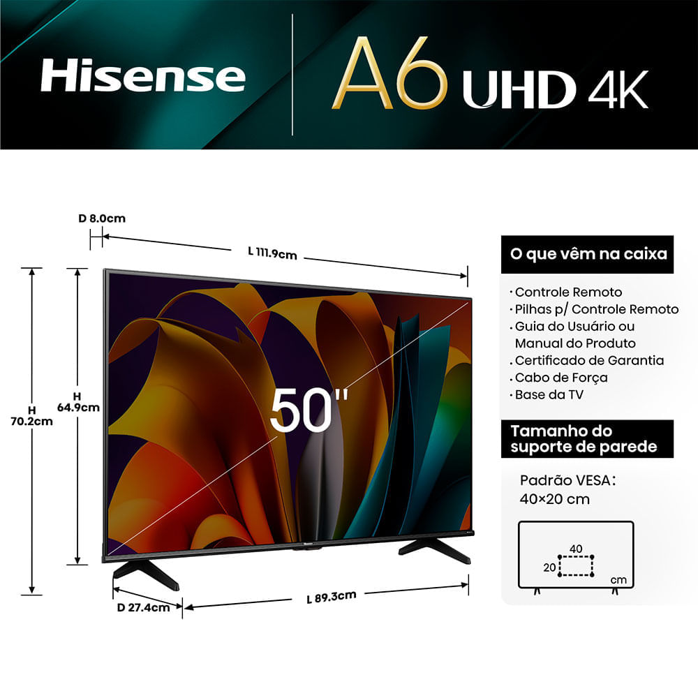 Smart TV QLED 4K de 50