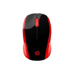 Mouse Sem Fio HP 200, 2.4 GHz, alcance 10 m, 1000 DPI, compatível com Windows, Mac OS e Chrome OS Vermelho 2HU82AA DF - 583079