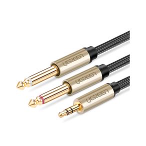 Cabo de Áudio Ugreen P2 TRS para 2x P10 6,35mm - AV126-10613 DF - 283269