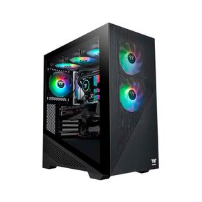Gabinete Thermaltake TT Divider 370 TG ARGB, Mid-Tower, 3 Fans ARGB PWM | Preto DF - 801807