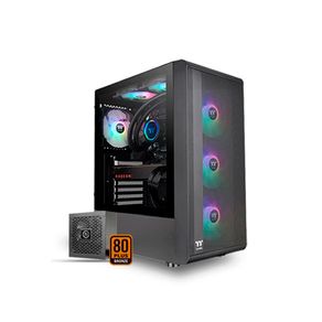 Gabinete Gamer Thermaltake S200 TG ARGB, ATX, Micro-ATX, Mini-ITX, Fonte 650W, 4 Fans ARGB | Black DF - 801797 Gabinete Gamer Thermaltake S200 TG ARGB, ATX, Micro-ATX, Mini-ITX, Fonte 650W, 4 Fans ARGB | Black DF - 801797