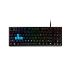 Teclado Predator Aethon 510 TKL PKW400, RGB, Mecânico e compacto 80%, Switches Azuis intercambiáveis, 1ms/1000 Hz Preto com teclas W,A,S e D azuis DF - 583089