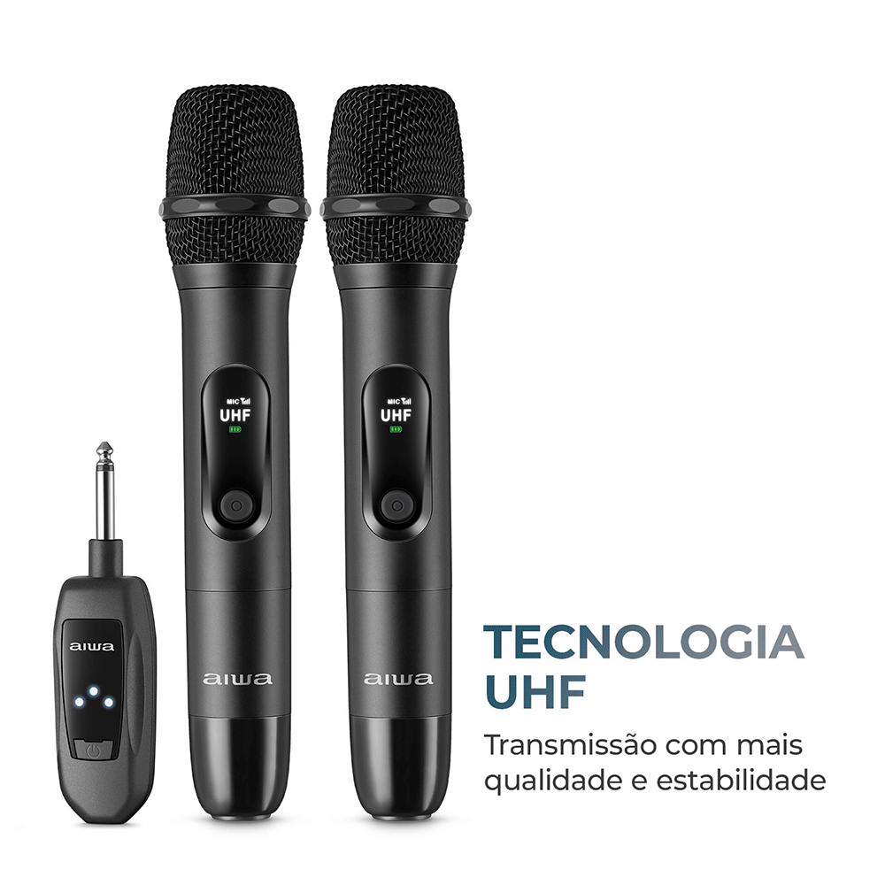 イチロウ / MICRO ACE ゆふDX Microfone Sem Fio AIWA AWS-MIC-01 Wireless Bivolt Preto 283270