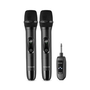 mik! Microfone Sem Fio AIWA AWS-MIC-01 Wireless Bivolt Preto 283270