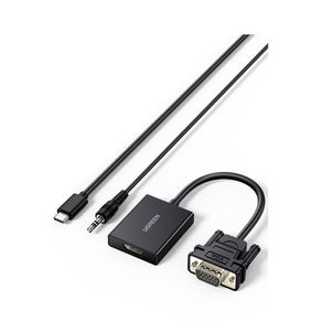 Adaptador Ugreen VGA para HDMI 1080p, USB-C para P2 3,5 mm, fácil instalação - CM513-50945 DF - 583031